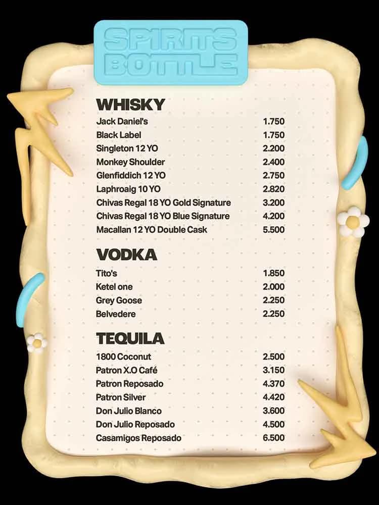 LOLLA menu page